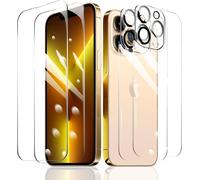 2×Film Protection D'Écran Pour Iphone 13 Pro Max + 2×Protection Camera Objectif Arriere Appareil Photo + 2×Arrière Verre Trempé, Vitre Protecteur Accessoires, Hd Dureté 9H Glass, Compatible Coque