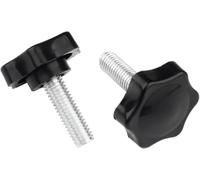 2 fils en forme d'étoile en acier inoxydable 304. | Boulon de poignée de serrage M4 M5 M6 M8 M10, vis de serrage en bakélite(M10x20mm (Head 38mm))