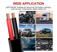 2 fils souple 15 Mètres x 1.0 mm² Câble remorque de voiture cable électrique plat 5 conducteurs pour 12v a 24v véhicule systèmes câblage