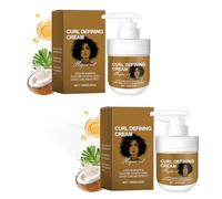 2 Flacons de Crème Pour Boucles,Crèmenaturelle Pourboucles,Crème Pour Boucles au Beurre de Karité Et à L'Huile de Coco,Crèmemarocaine Définissant LesBoucles,Définit LesBoucles,Réduit Les Frisottis