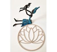 2 Fleurs de Lotus 12 cm en Filament Bois Biosourcé - Décoration Zen et Méditation - Fabrication Française - Impression 3D Professionnelle - Petite Entreprise Française - Décoratif et Symbolique
