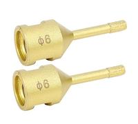 2 forets à trous diamantés, mèche à noyau diamantée brasée M14 6 mm pour marbre et béton, avec orifice d’évacuation des copeaux efficace, compatible avec perceuses électriques à