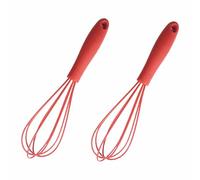 2 Fouets en Silicone Antiadhésif - Set de Cuisine pour Pâtisserie - Design Souple pour Œufs, Sauces & Pâtes - Ustensiles Résistants à la Chaleur
