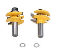 2 fraises à queue de 1/2 pouce pour défonceuse, fraise de menuiserie pour panneaux de portes d’armoires, fraise à queue en carbure avec joints d’étanchéité, conception anti-retour