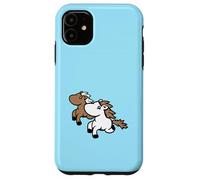 2 Friends Running Pony Chevaux Rider Fun Fast Hobby Best Team Coque pour iPhone 11