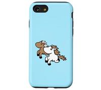 2 Friends Running Pony Chevaux Rider Fun Fast Hobby Best Team Coque pour iPhone SE (2020) / 7/8