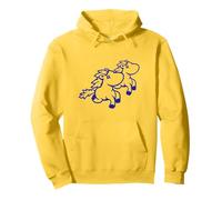 2 Friends Running Pony Chevaux Rider Fun Fast Hobby Best Team Sweat à Capuche