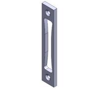 2 gâches aluminium largeur 24mm épaisseur 10mm anodisé argent - STREMLER - 2840.10.4