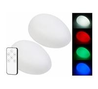 : 2 galets lumineux solaires à LED RVBB télécommandés