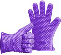 2 Gants de Cuisson en Silicone pour Cuisines et barbecues,Set,Paire,maniques,Gants de Four Lilas Violet