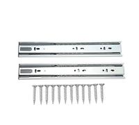 2 glissières de tiroir 12 pouces, outil de rails d'armoire à roulement à billes, capacité de charge robuste de 30 kg, rails coulissants télescopiques à montage latéral pour