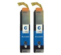 2 Go Inks Cartouches d'encre Cyan pour remplacer Brother LC223C Compatible/non-OEM pour Brother DCP et MFC Imprimantes