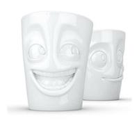 2 Gobelets Rieur et Gourmand - fabriqué en Allemagne BLANC G