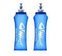 2 Gourde Souple Flasque Running, Soft Flask 500ml, Bouteille d'eau Gourde Sport Pliable Poche Hydratation, Réservoir d'eau Flacon pour Sports de Plein Air, Randonnée, Cyclisme, Camping, Jogging