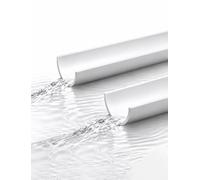 2 gouttières PVC demi-rondes, canal U ouvert pour drainage extérieur | Facile à couper, porter et adapter pour jardins, ateliers et chemins d’eau sur mesur(50CM,315x3.5mm(12.40x0.14in))