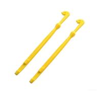 2 grands hameçons en plastique de 15 cm pour un design durable et 2 grands | Pour une construction en plastique durable, 15 cm de long, couleur jaune/vert, sans danger pour l'eau salée et l'eau douce