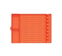 (2 Grids Orange,Multicolor)For Blackstone Silicone Griddle BBQ Utensils Mat Seasoning Bottle Spatula Holder Mat - 2 Grids Grey