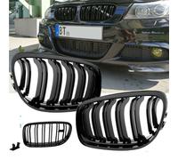 2 GRILLE DE CALANDRE DOUBLE LAME NOIR BRILLANT BMW 3 E90 E91 PHASE 2 de 2008