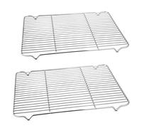 2 Grille de cuisson, Acier inoxydable, 42x29,5cm, Compatible plaque demi-format, Pour four et lave-vaisselle .