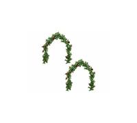 Britesta : 2 guirlandes de sapin décoratives 180 cm avec véritables pommes de pin