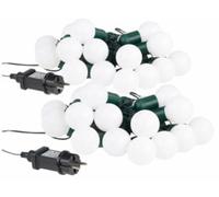 2 guirlandes guinguette 4,75 m 20 ampoules LED 1W - Blanc chaud [Lunartec]