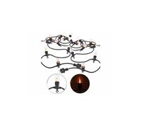 Lunartec 2 guirlandes lumineuses décoratives 4,2 m à 10 ampoules effet flammes