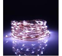 2 Guirlandes lumineuses en fil de cuivre 10M 100LEDs,Blanc,USB,Forme personnalisable,Décoration événements,Noël,Halloween