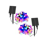 Lumisky Guirlandes solaires BILLY RGB 100 globes multicolore 10,9 m – Lot de 2