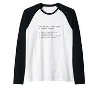 2 Hard Things Computer Science Programmeur Drôle Coding Meme Manche Raglan