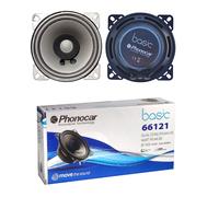 2 Haut-Parleurs Phonocar 66121 Double Cône 4 " 4 Ohm pour Emplacements Standard