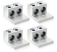 2-Hole Aluminum Ground Lug 4-Pack Tin-Plated(2b26u)
