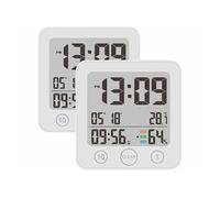 Infactory : 2 horloges de salle de bains numériques avec thermomètre/hygromètre