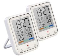 2 horloges numériques de salle de bains avec thermomètre-hygromètre [infactory]