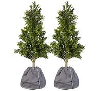 2 housses d’hivernage pour pot de fleur - 50 x 45 cm - Anthracite [Royal Gardineer]