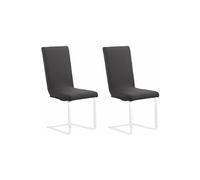 infactory 2 Housses de Chaise Extensibles - Noir