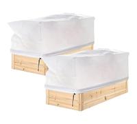 2 Housses de Protection Hivernales pour Plantes : Housse rectangulaire de Protection Contre Le Gel avec Cordon Serrage pour jardinières surélevées, Contre 100 x 40 x 45 cm