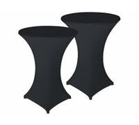 2 housses extensibles pour tables hautes mange-debout - coloris anthracite Infactory