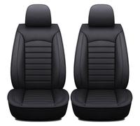 2 Housses Siège Avant Voiture pour Dodge Ram 1500 2014-2024, Housse de siège Cuir PU Protecteur Coussins Siège Couvre Confortable Respirant,A/Black