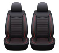 2 Housses Siège Avant Voiture pour Fiat Fullback 2016+, Cuir PU Sièges Avant Protections Siège Respirantes Nonslip Coussin Couvre Protection,B/Black and Red