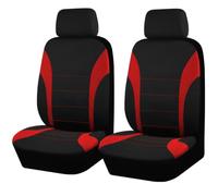 2 Housses Siège Avant Voiture pour Porsche Cayenne/Cayenne S/Cayenne Turbo E-Hybrid/Panamera 4 2023-, Housse de Siège Auto Universelle Style Sport Protection Avant,I Red