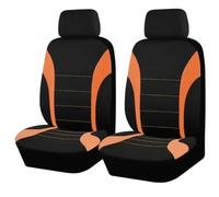 2 Housses Siège Avant Voiture pour Porsche Macan 4 / Macan Turbo/Panamera Turbo E-Hybrid/Cayenne GTS 2024-, Housse de Siège Auto Universelle Style Sport Protection Avant,E Orange