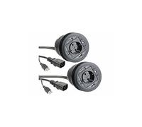 : 2 hubs USB actifs encastrables avec prise 230 V et 3 ports USB 2.0