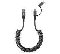 2 in 1 Android Auto USB Carplay Cable - USB A to USB C and Lightning Cable for iPhone 16/15/14/Galaxy/Android, MFi Fast Charge & Data Transmission Cable for Apple CarPlay and Android Auto