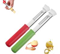 2 In 1 Apple Corer And Peeler, Apple Peeler Corer Slicer All In One, Multifunction Stainless Steel Fruit Tool, For Bell Peppers, Apples, Pears (Red+Green)