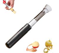 2 in 1 Apple Corer and Peeler, Stainless Steel Apple Corer and Peeler, Kitchen Gadget Effortlessly Remove for Bell Peppers, Apples, Pears (Black)
