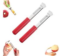 2 in 1 Apple Corer and Peeler Tool, 2026 New Stainless Steel Red Bell Pepper Seed Corer, Multifunction Corers Tool, For Bell Peppers, Apples, Pears (1PCS-BB)