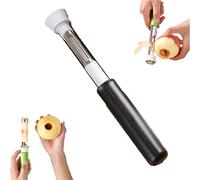 2 in 1 Apple Corer And Peeler Tool, Stainless Steel Fruit Corer & Peeler 2 in 1, Multifunction Corer Tool For Vegetable Fruit Kitchen Gadget, For Bell Peppers, Apples, Pears (Black)
