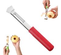 2 in 1 Apple Corer And Peeler Tool, Stainless Steel Fruit Corer & Peeler 2 in 1, Multifunction Corer Tool For Vegetable Fruit Kitchen Gadget, For Bell Peppers, Apples, Pears (Red)