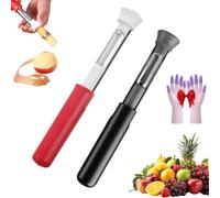 2-in-1 Apple Corer & Peeler, 2 In 1 Apple Corer And Peeler Tool, Stainless Steel Fruit Corers & Peelers, for Vegetable Fruit Kitchen Gadget, for Bell Peppers, Apples, Pears (Red+Black)