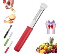 2-in-1 Apple Corer & Peeler, 2 In 1 Apple Corer And Peeler Tool, Stainless Steel Fruit Corers & Peelers, for Vegetable Fruit Kitchen Gadget, for Bell Peppers, Apples, Pears (Red)